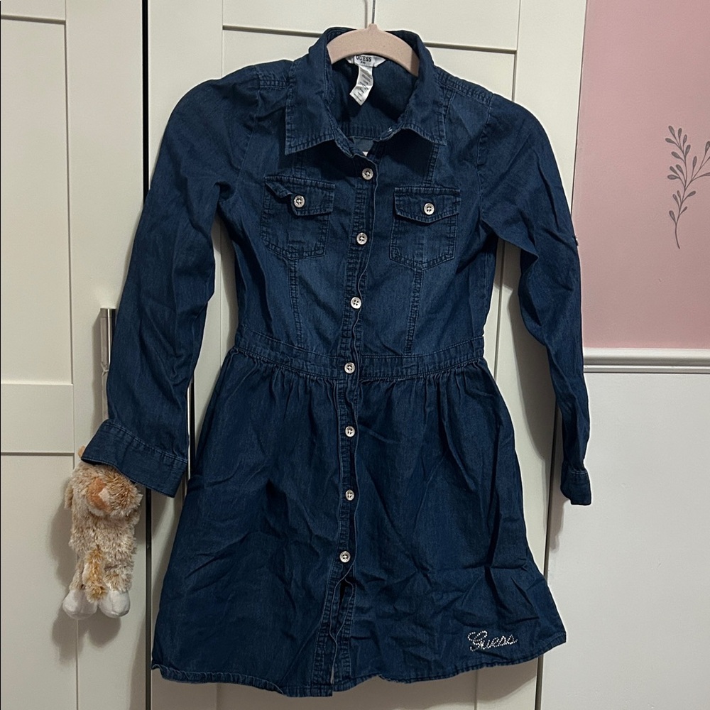 Guess Dark Blue Button-Down Dress sz Large (14)